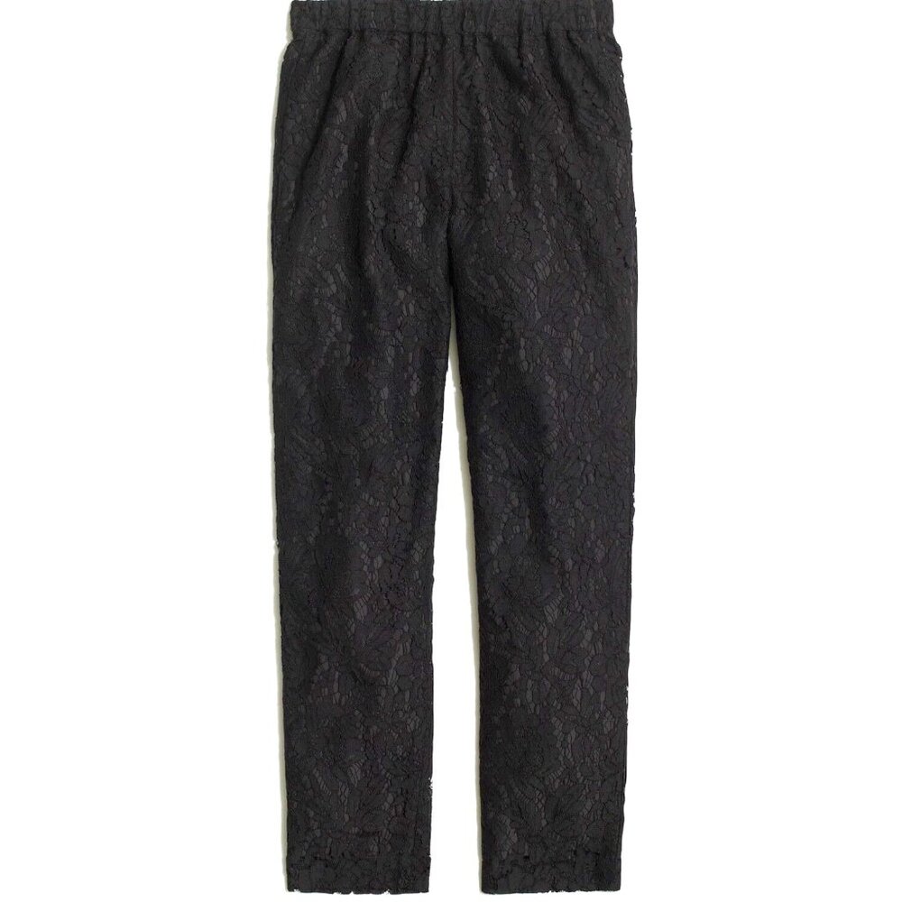 NWT black eyelet lace ankle pants from J. Crew Factory.